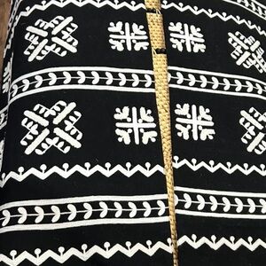 Two Pier 1 Black and Ivory Patterned Table Runners!